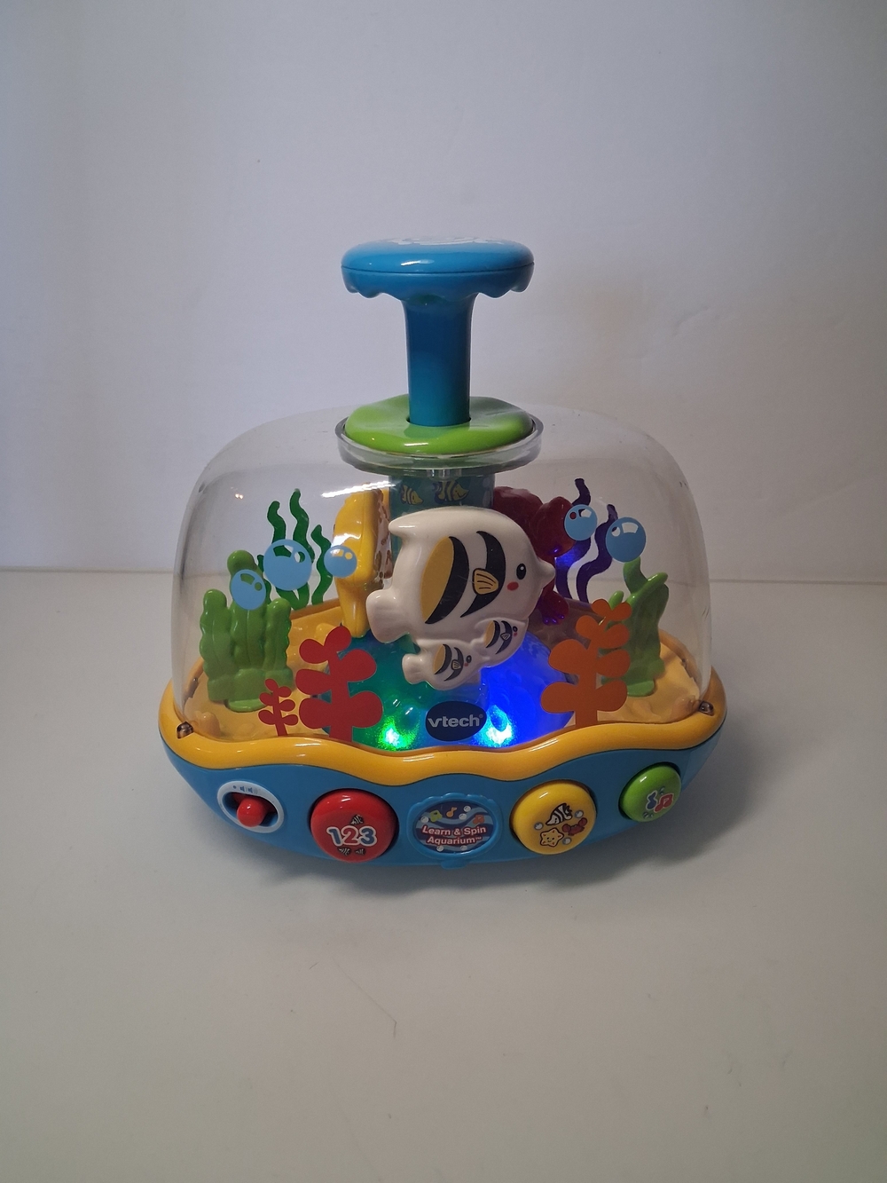 VTech Learn & Spin Aquarium Baby Toy Electronic Lights Sounds Pre-owned